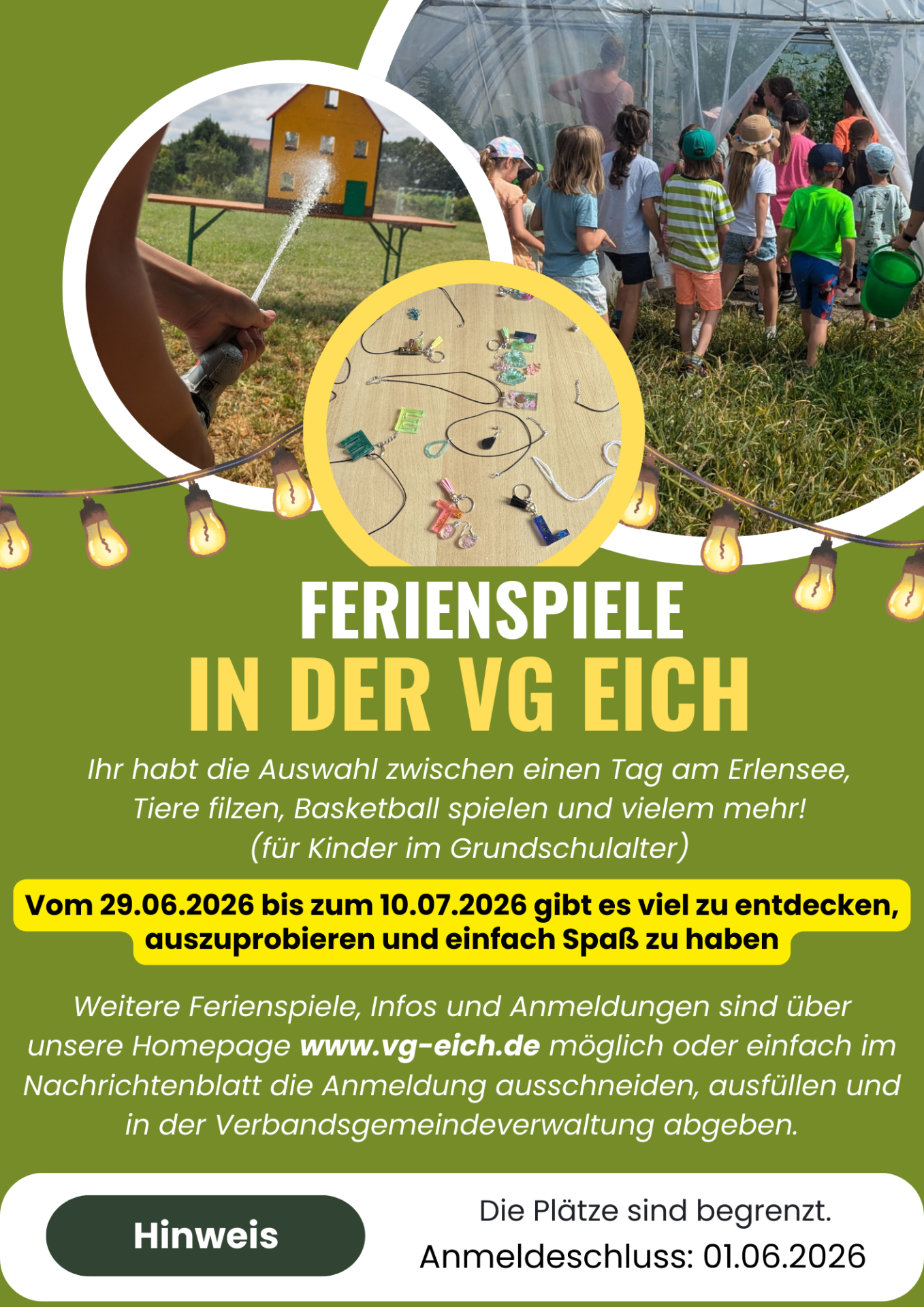 Kopie von Green and Yellow Modern Summer Camp Flyer - 1