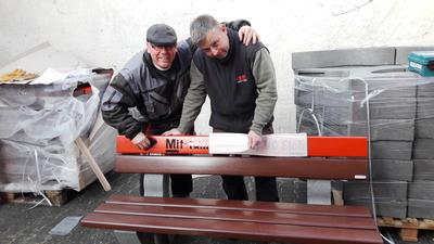 Aufbau der 1. Mitfahr-Bank