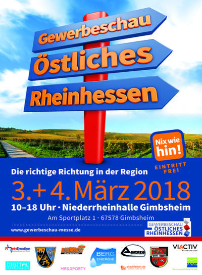 Plakat Gewerbeschau &Ouml;. Rheinhessen mit Logos